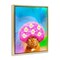 Stupell Industries Groovy Daisy Wig Cat Framed Floater Canvas Wall Art Design by Michael Quackenbush